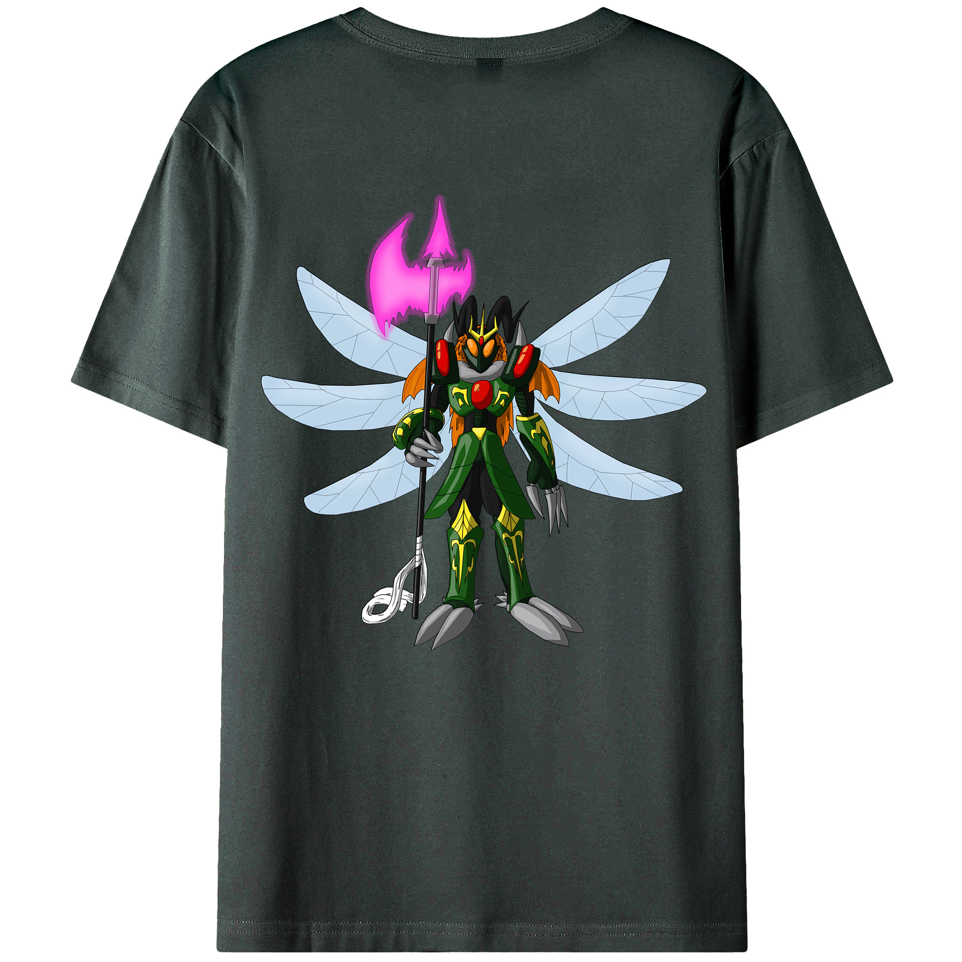 （画像用） Digimon デジタルモンスター/デジモン 綿100％ メンズ半袖Tシャツ（バックプリント） 通気性